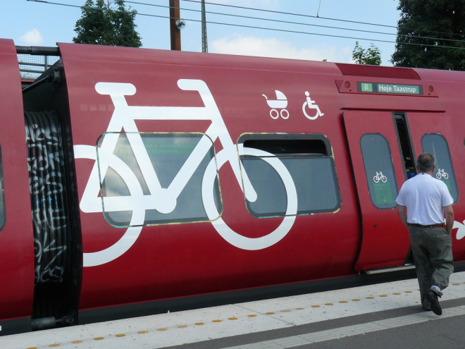Bicycle and Copenhagen S Train 2