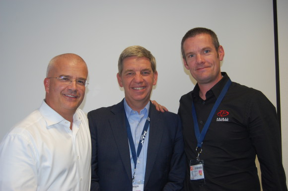 Cycling Industry Club chair Tony Grimaldi (CEO of Cycleurope) vice-chair Raymond Gense (Director of Future Technology & Public Affairs at PON Bicycle Group) and new member James Smith (Commercial and Sponsorship Director at Primal)