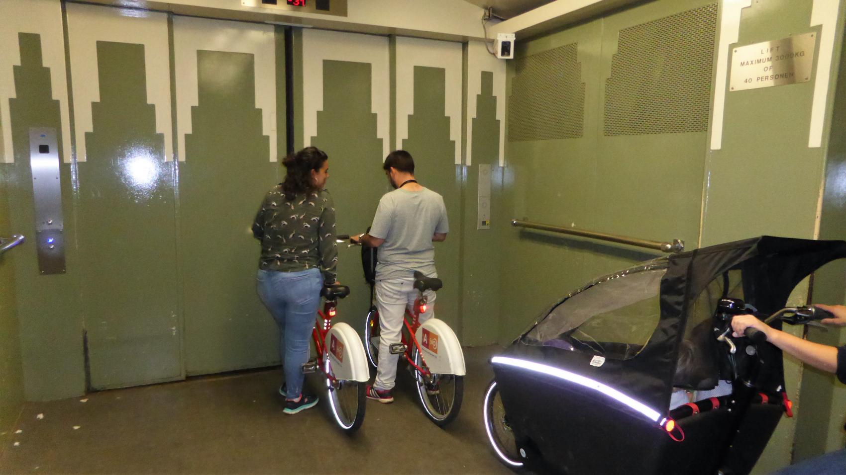 The lifts have capacity of up to 40 persons each and one can easily ride into them with cargo bikes as well.