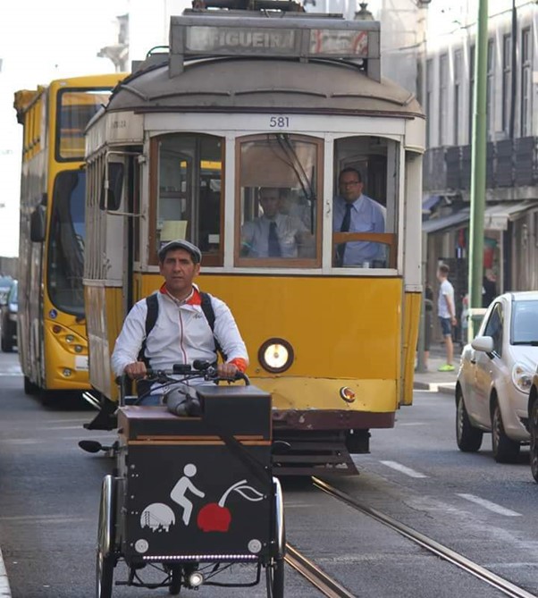 City Changer Cargo Bike: António is a CCCB Local Hero selling his “Ginginha” in Lisbon’s streets.   
