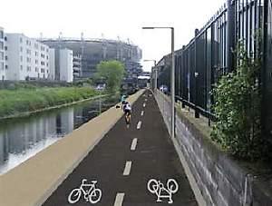 Royal Canal Greenway Illustration. Courtesy of Cyclist.ie.