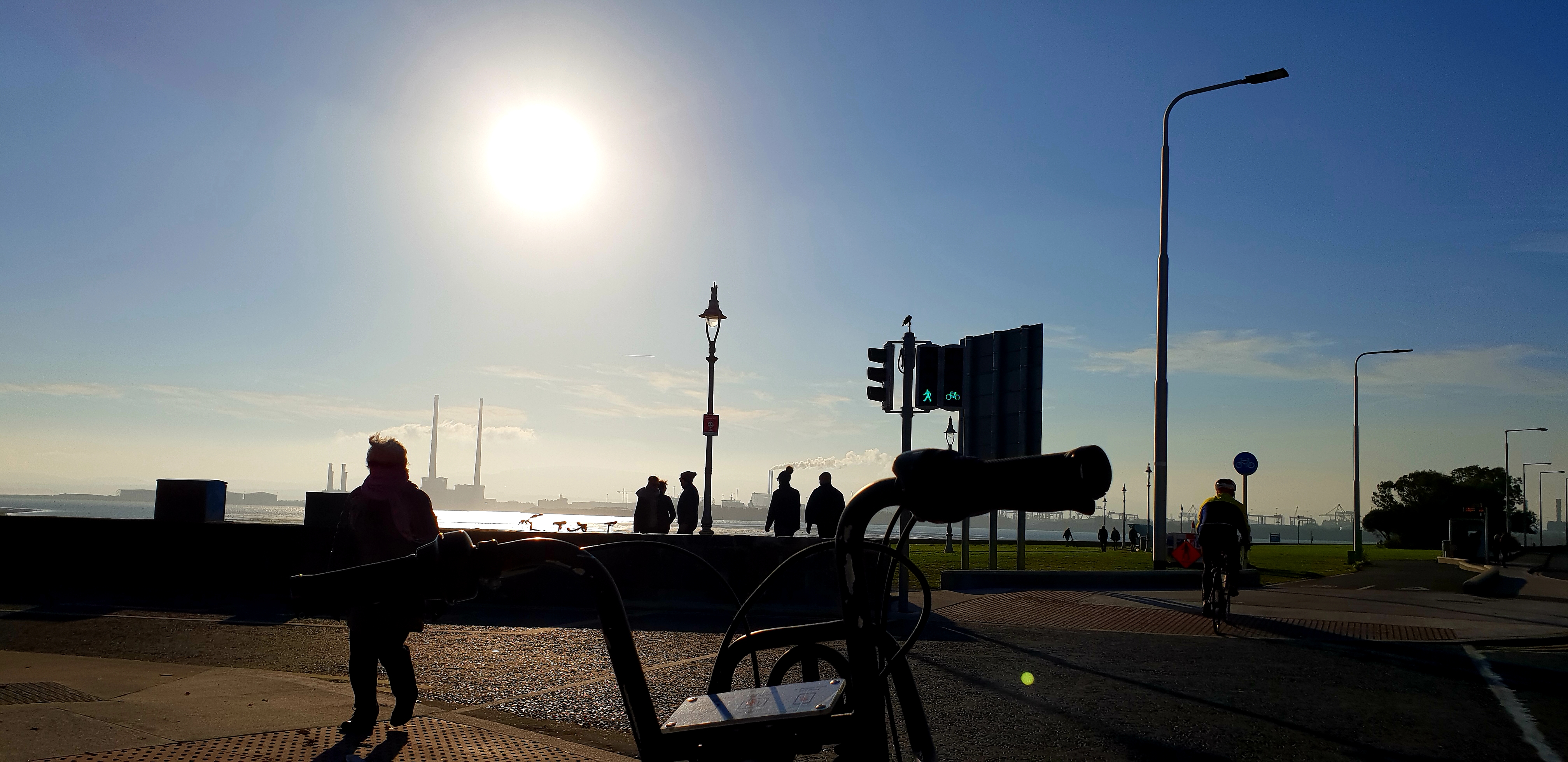 Enjoying the winter sunshine on Dublin’s stationless bicycle share scheme.