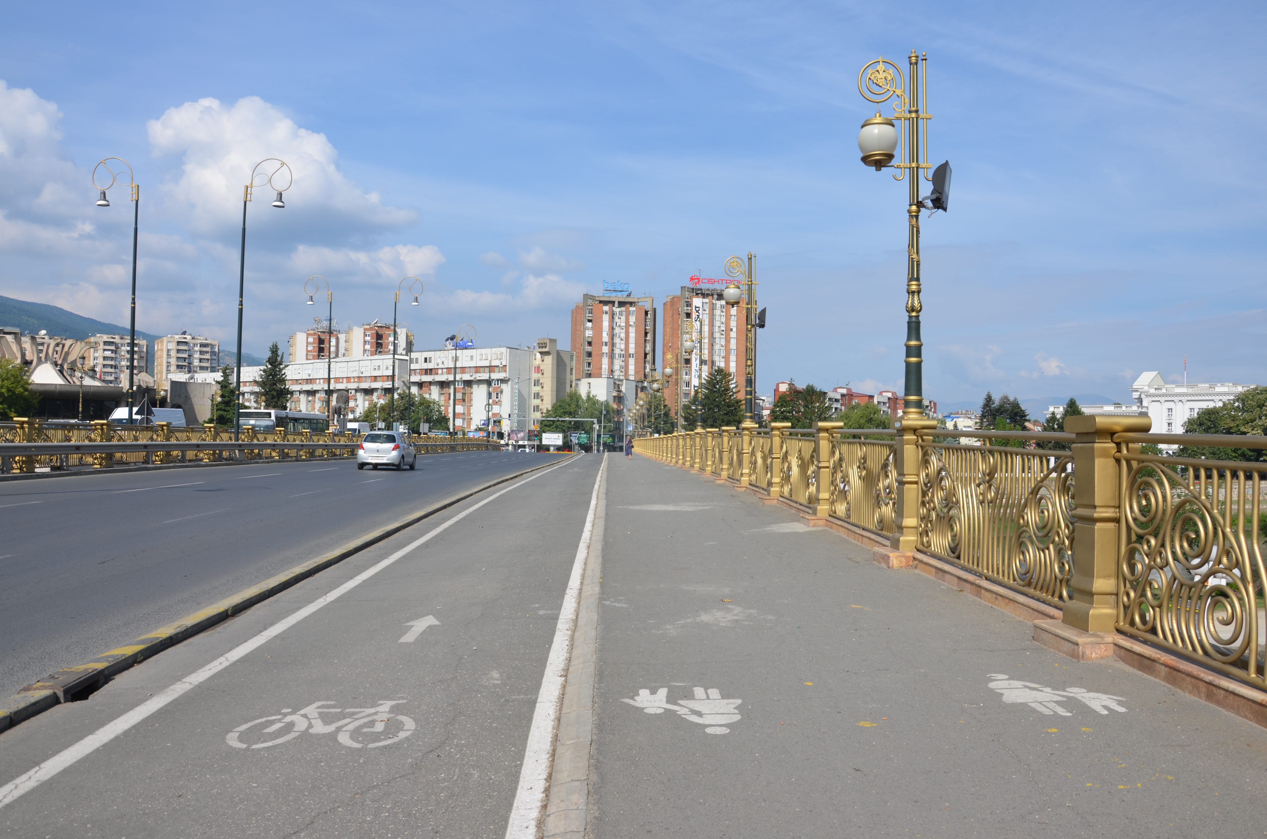 Skopje cycling bike lane 