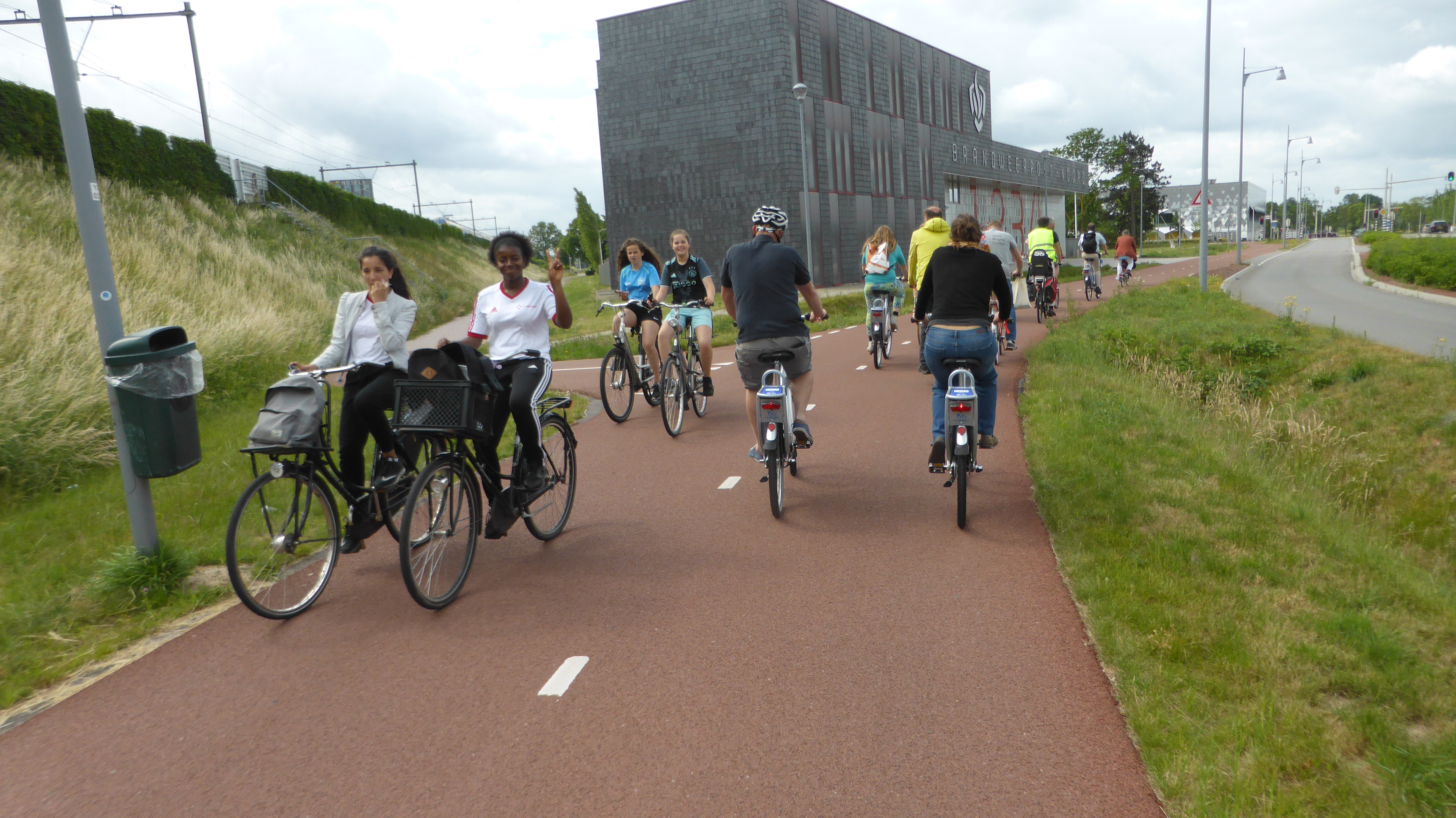 Segregated cycling lane in Njimegen, Netherlands