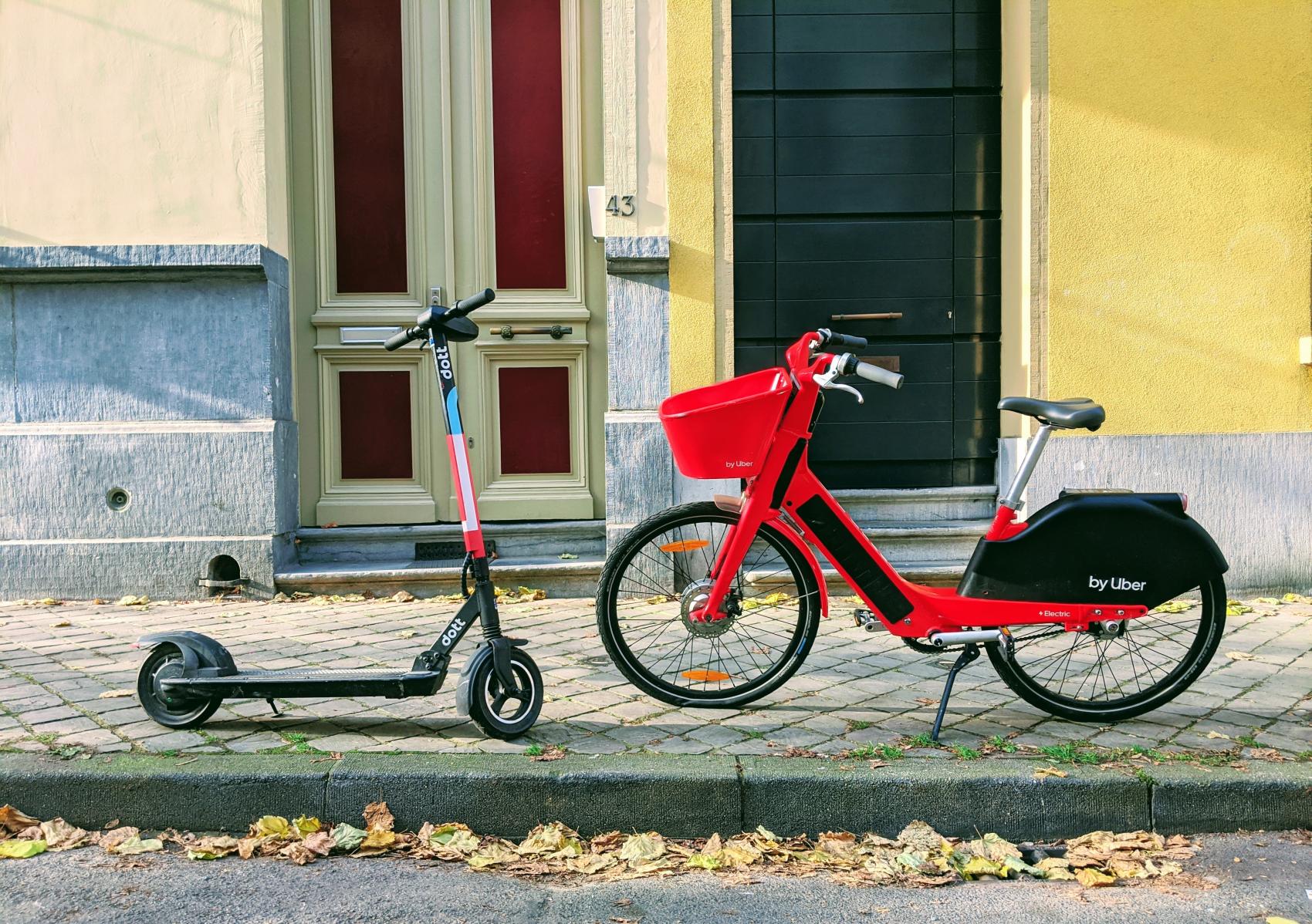 E-scooters and e-bikes in Brussels, Belgium