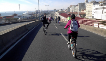 Over 600 bicycle users joined the FPCUB bicycle protest held on January 8th of this year, in Lisbon (photograph: BCPereira)